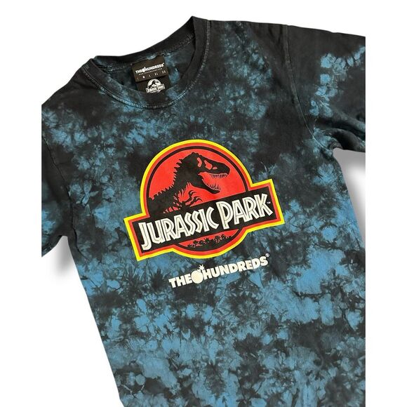 The Hundreds X Jurassic Park Blue‎ Tie Dye T-Shirt Size S - Picture 2 of 8